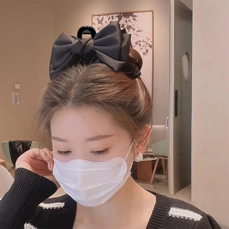 Black Princess Hair Clip Large Bow Clip