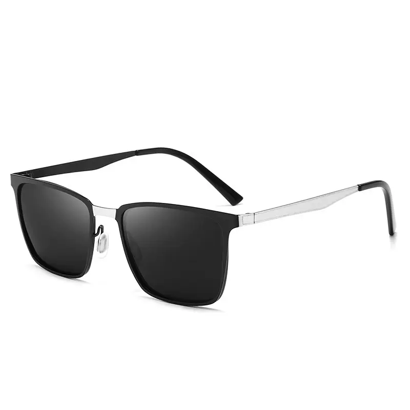 Men Polarized Sunglasses Black Silver Night Vision UV400