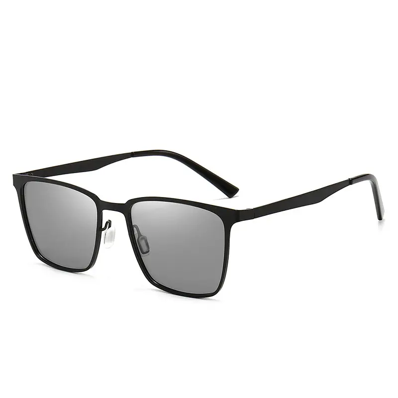 Men Polarized Sunglasses Black Silver Night Vision UV400