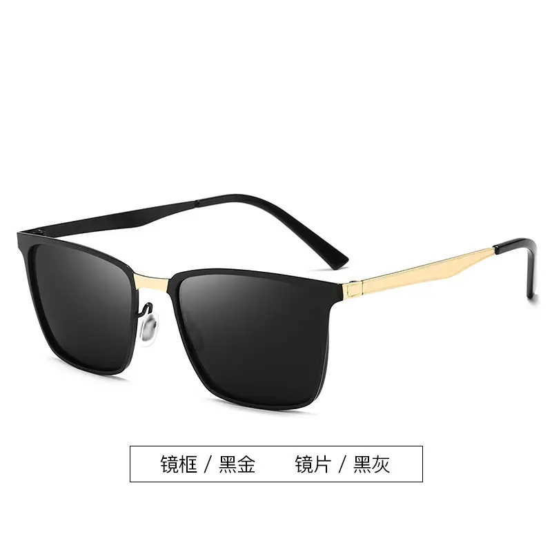 Men Polarized Sunglasses Black Silver Night Vision UV400