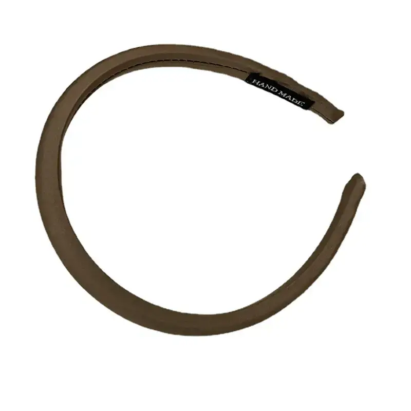 Narrow Hair Band Satin Silk Black White Female Headband