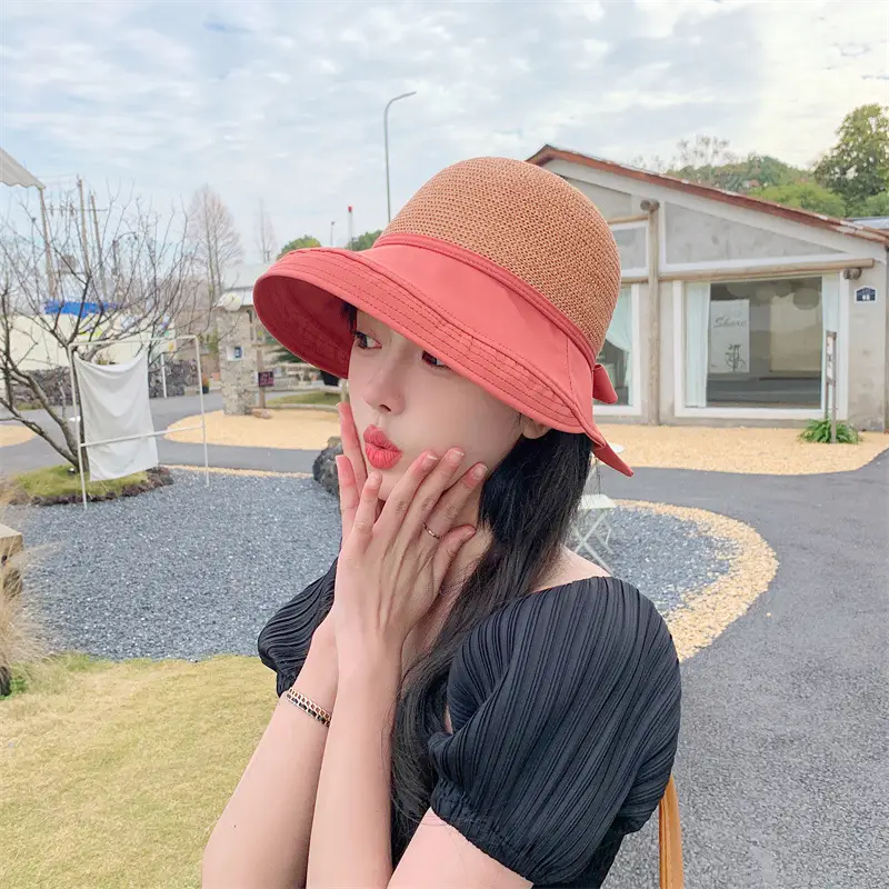 Pink Mesh Sun Hat for Women Beach Travel — feature 1