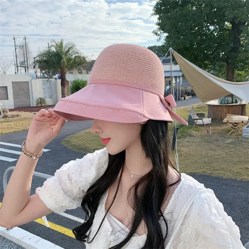 Pink Mesh Sun Hat for Women Beach Travel — feature 18