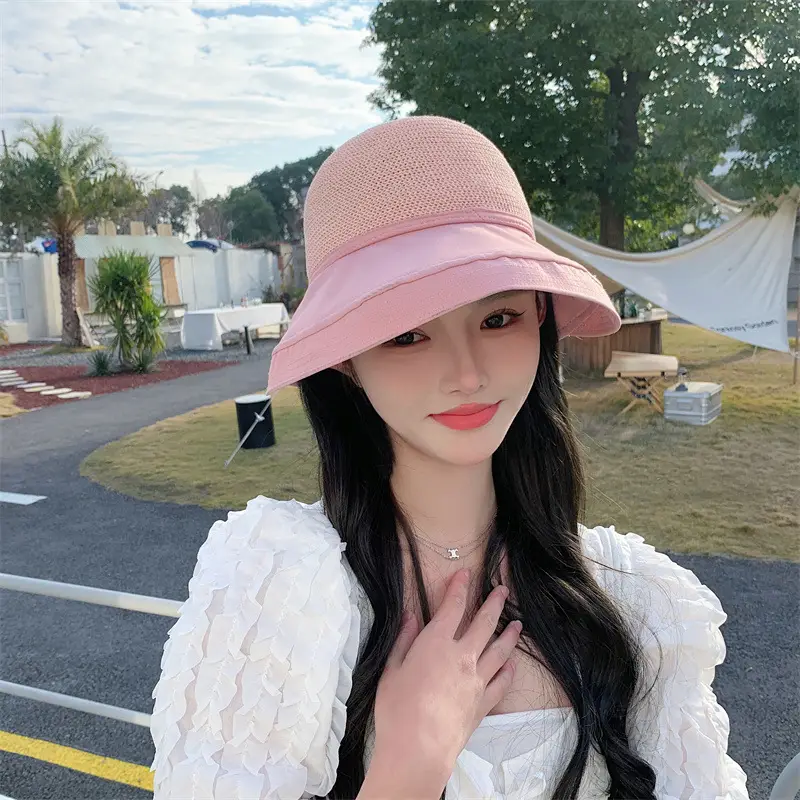 Pink Mesh Sun Hat for Women Beach Travel — feature 20