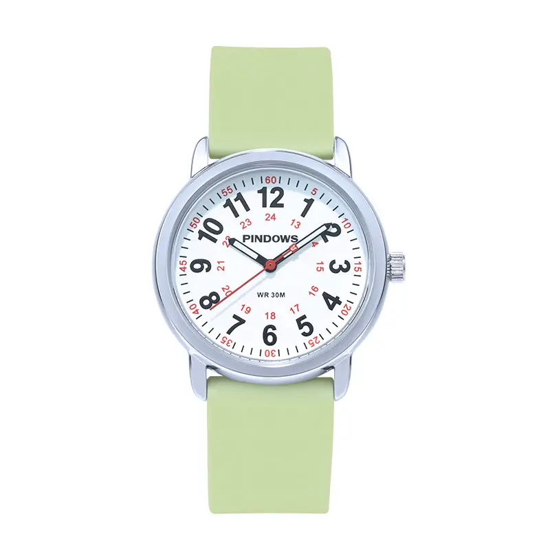 Pinegros Quartz Watch 38MM Black Strap 50mm Display