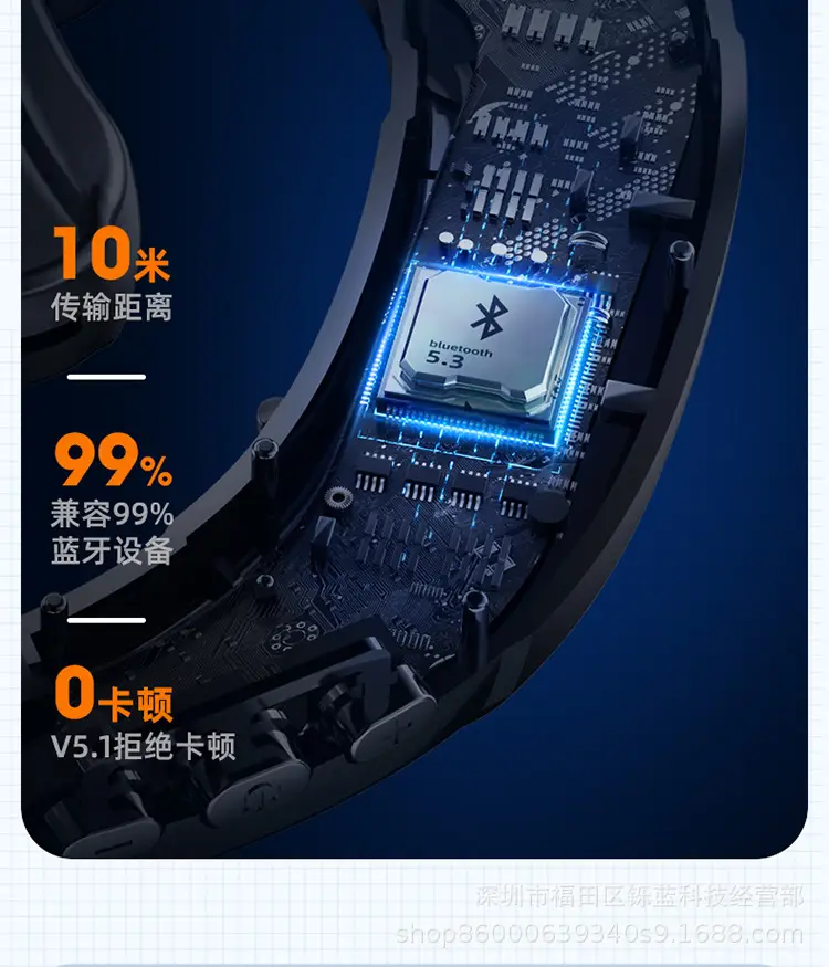 Wireless Bluetooth Headset with LED Display & 300M Audio — feature 13