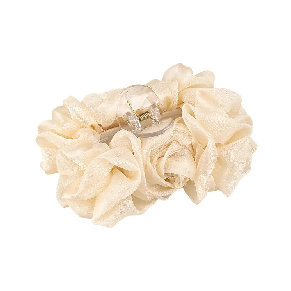 Qiyue Chiffon Rose Hair Clip Pink Large - Image 9