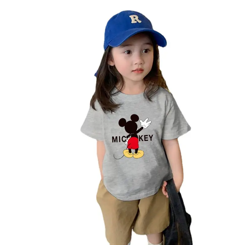 Cotton Mickey Mouse Short Sleeve T-Shirt for Girls - Image 9
