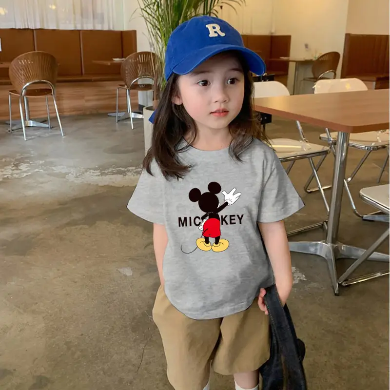 Cotton Mickey Mouse Short Sleeve T-Shirt for Girls — feature 6