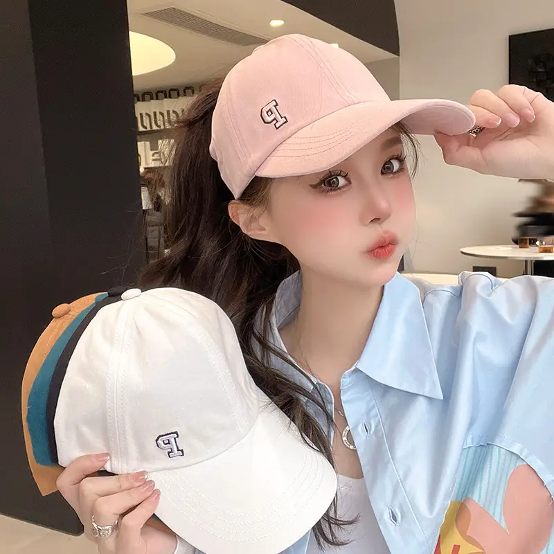 Women's Teal Baseball Cap with Pony Tail Spring Summer Anti-UV Hat - Image 5