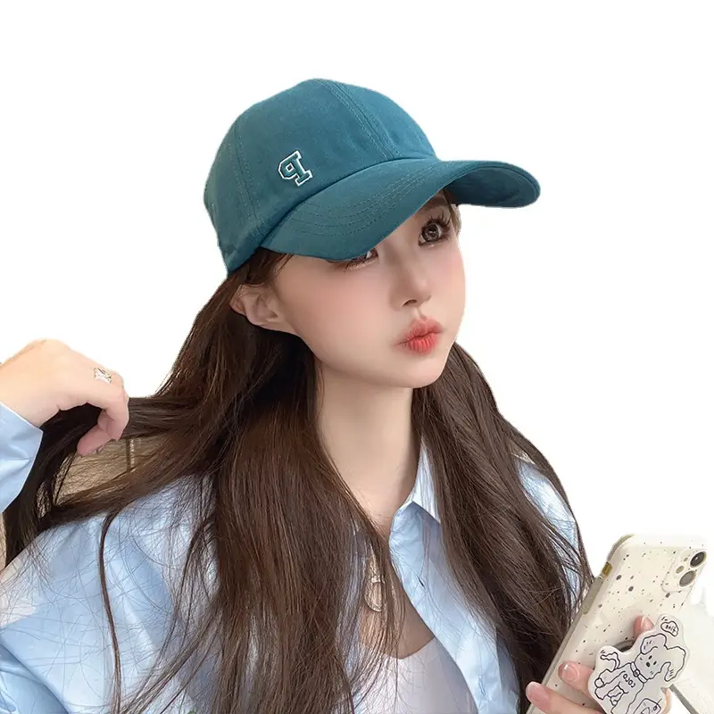 Women's Teal Baseball Cap with Pony Tail Spring Summer Anti-UV Hat - Image 9