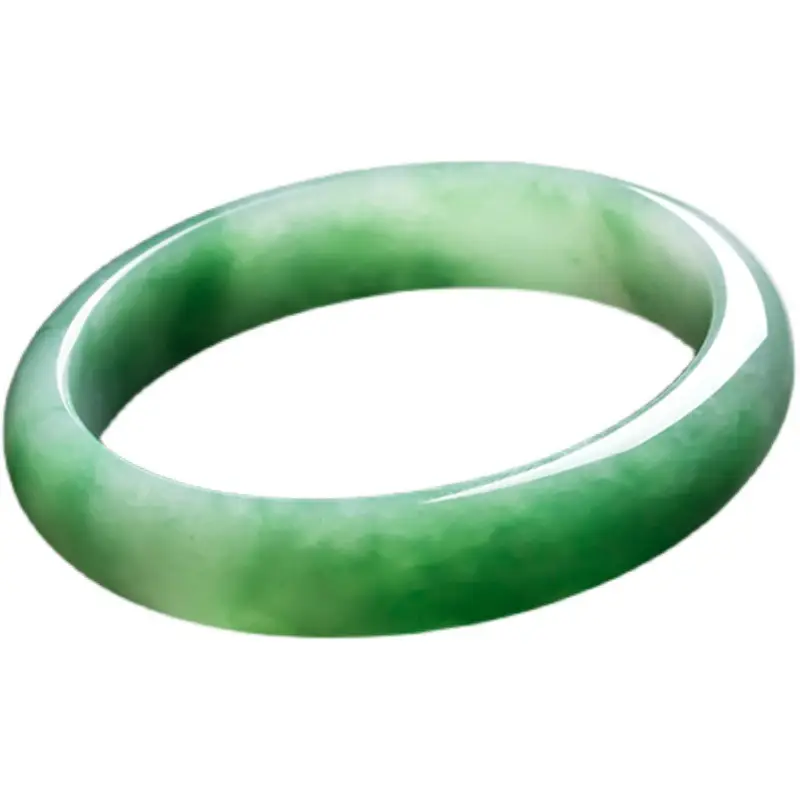 Clearance Random Natural Myanmar Jadeite Bracelet Light Green - Image 5