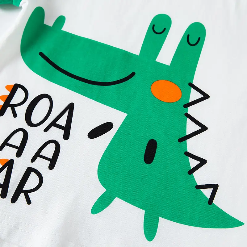 Boys Cotton Green Short Sleeve T-Shirt Summer Wear