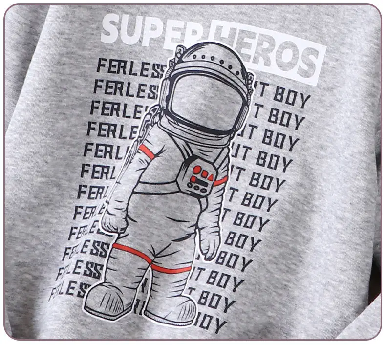 Kids Super Boy Sweatshirt Blue Long Sleeve Summer Wear — feature 14