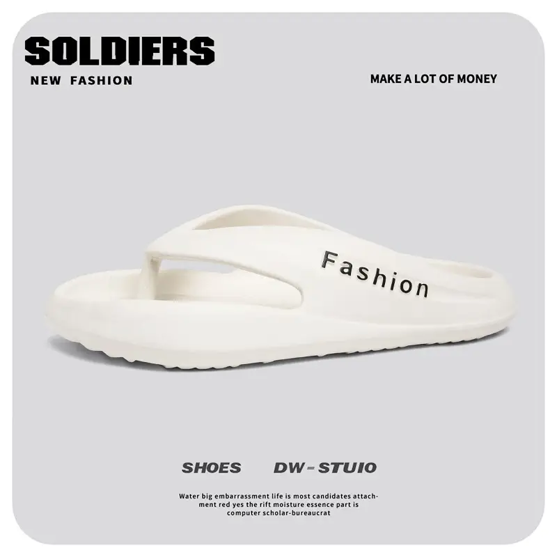 Men's Black Fashion Flip-Flops Summer Sandals