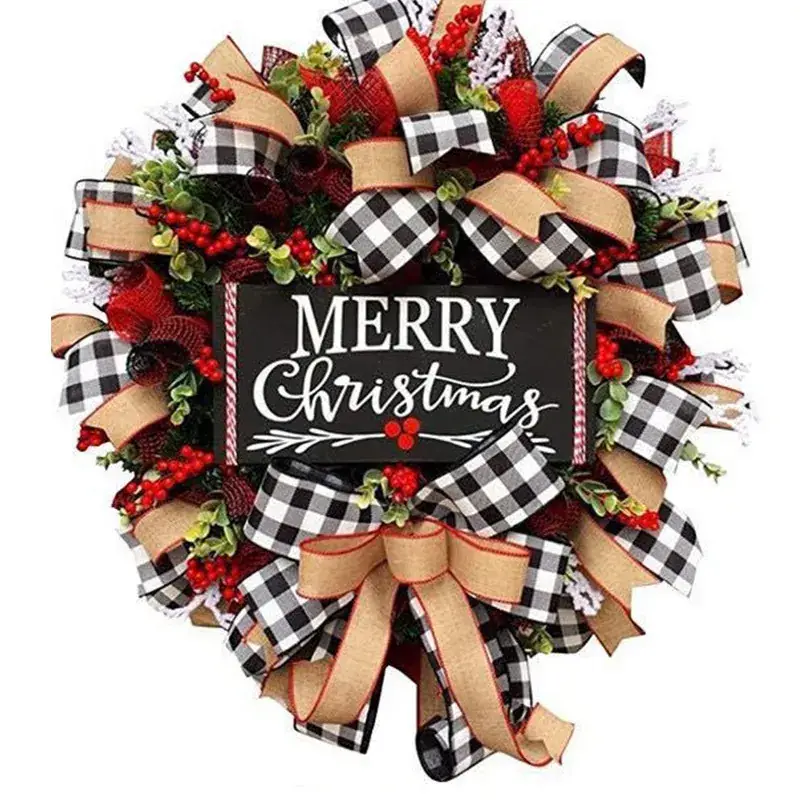 Christmas Letter Wreath American Decor Door Hanging - Image 5