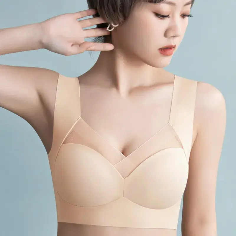 Women's Seamless Push-Up Sports Bra Blue - Image 7