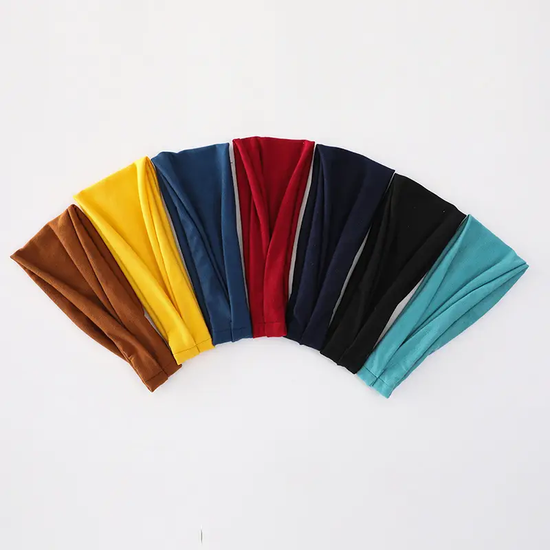 European American Korean Style Solid Color Sports Yoga Headband - Image 17