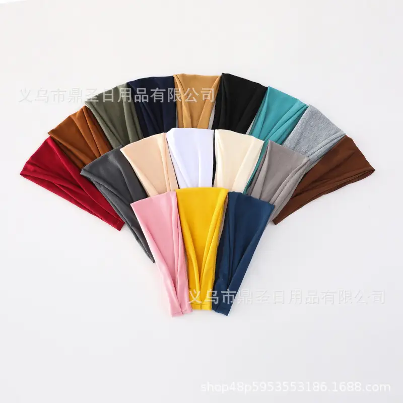 European American Korean Style Solid Color Sports Yoga Headband — feature 4