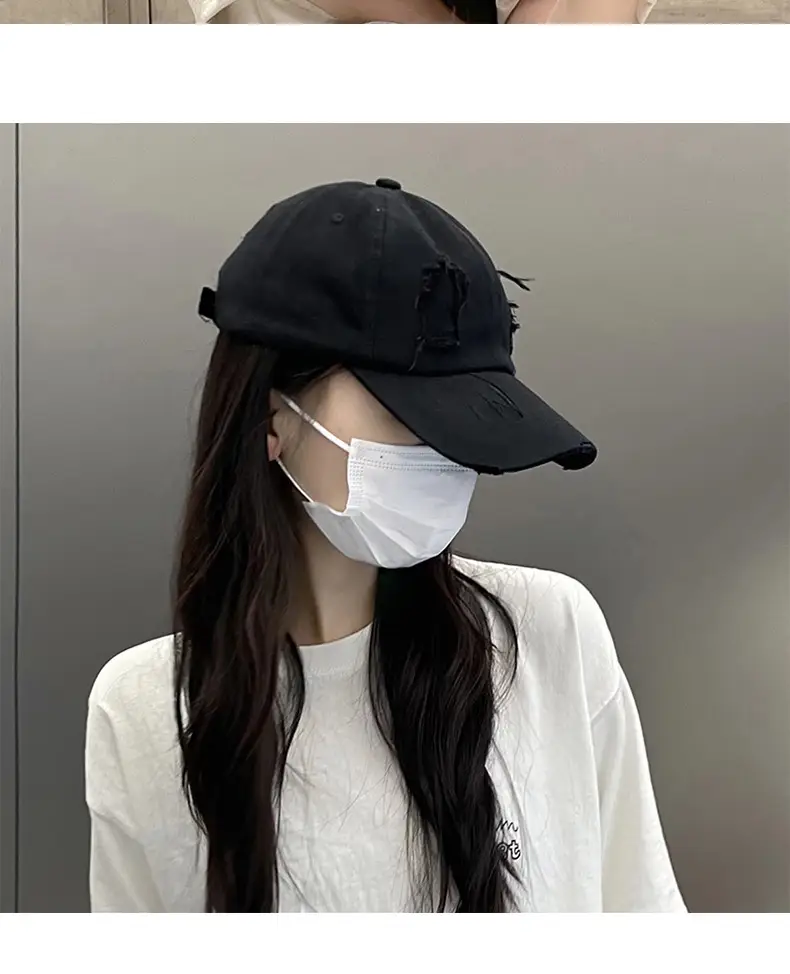 White Unisex Baseball Cap with Duckbill Design — feature 13