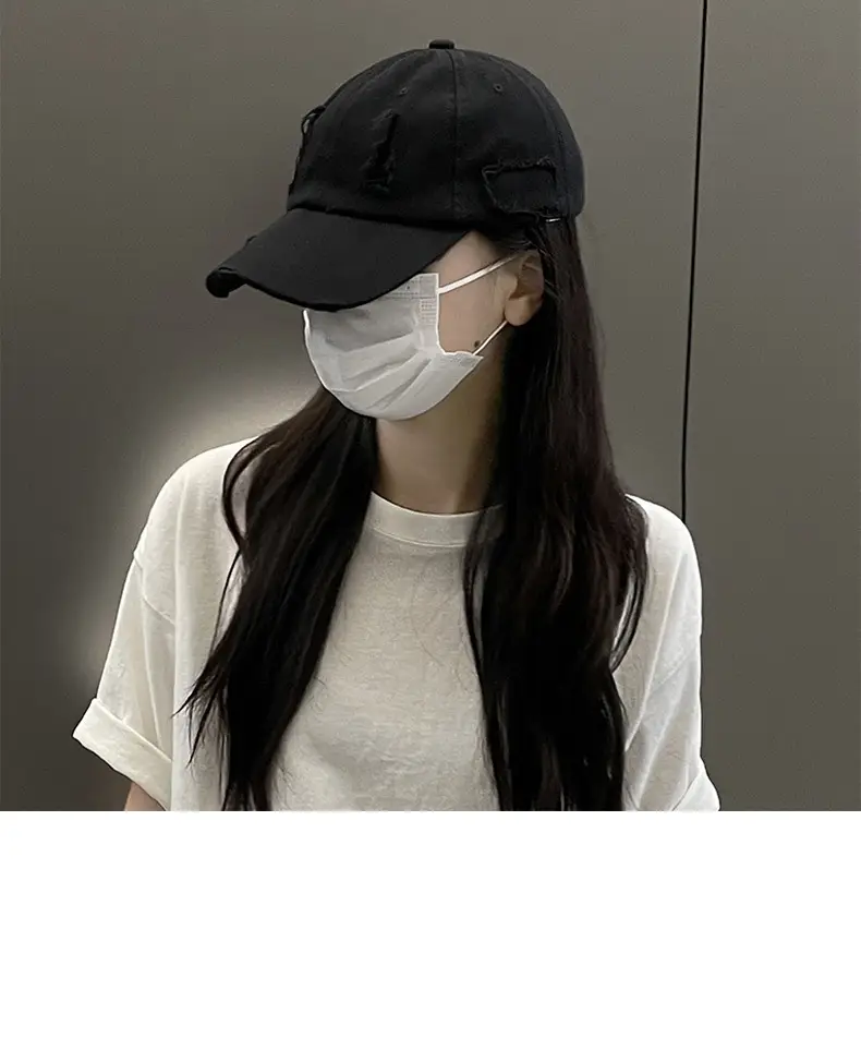 White Unisex Baseball Cap with Duckbill Design — feature 15