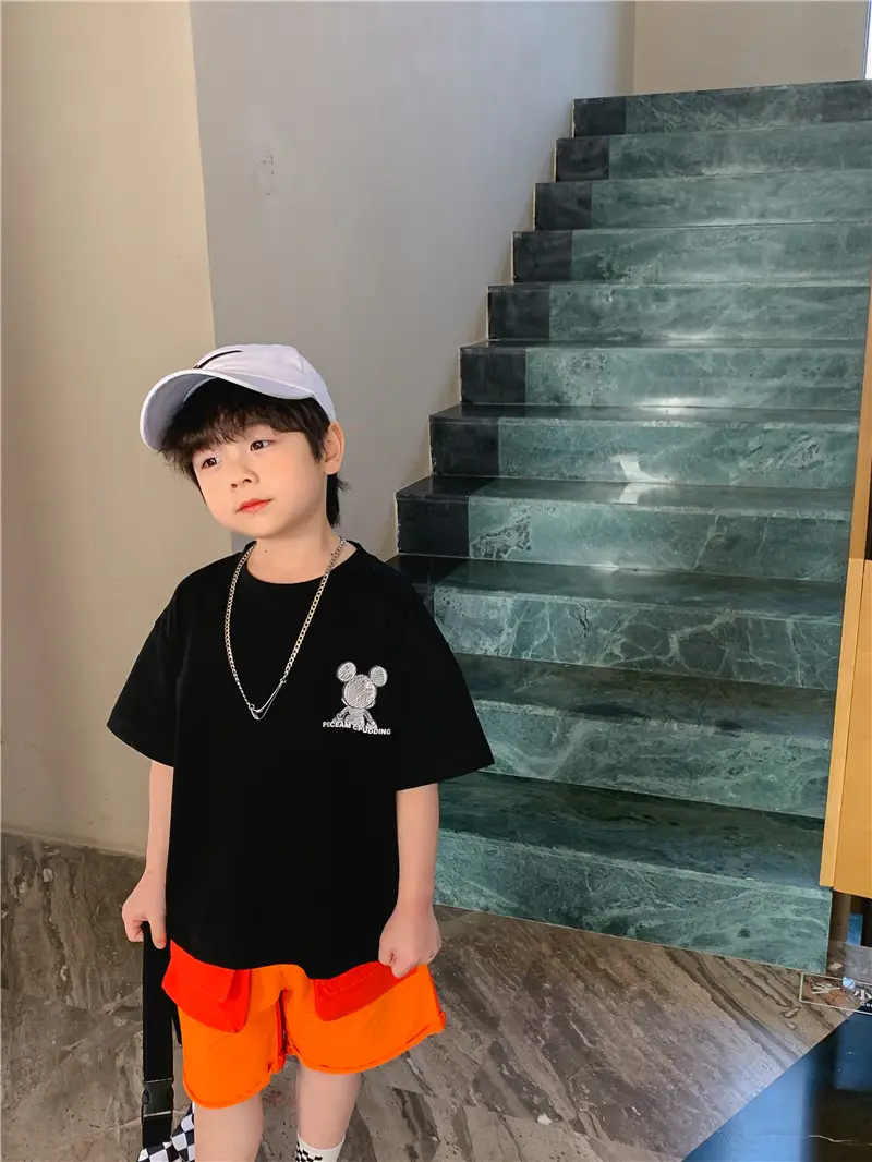 2025 Summer Boys T-Shirt White Purple Graphic Casual Top — feature 16