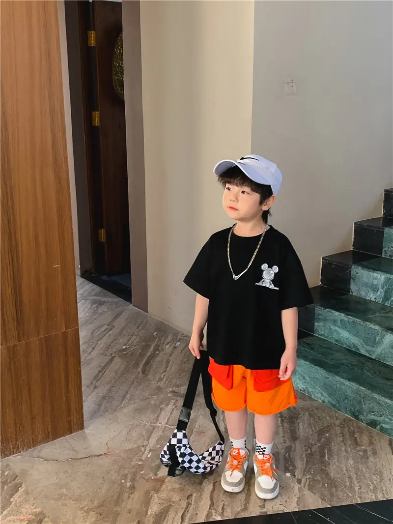 2025 Summer Boys T-Shirt White Purple Graphic Casual Top — feature 17