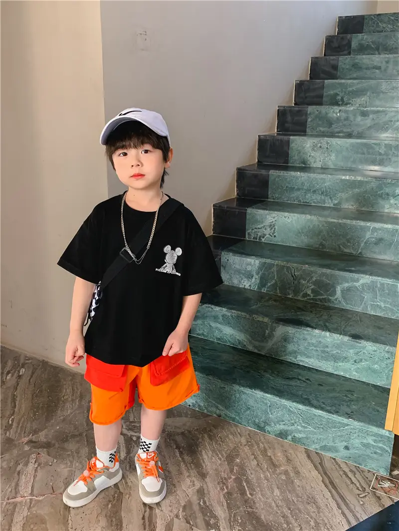 2025 Summer Boys T-Shirt White Purple Graphic Casual Top — feature 20