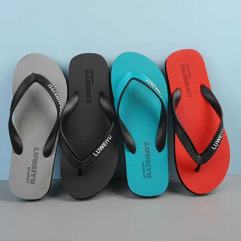 Men's Grey Slip-On Flip Flops with Non-Slip Soles - Image 4