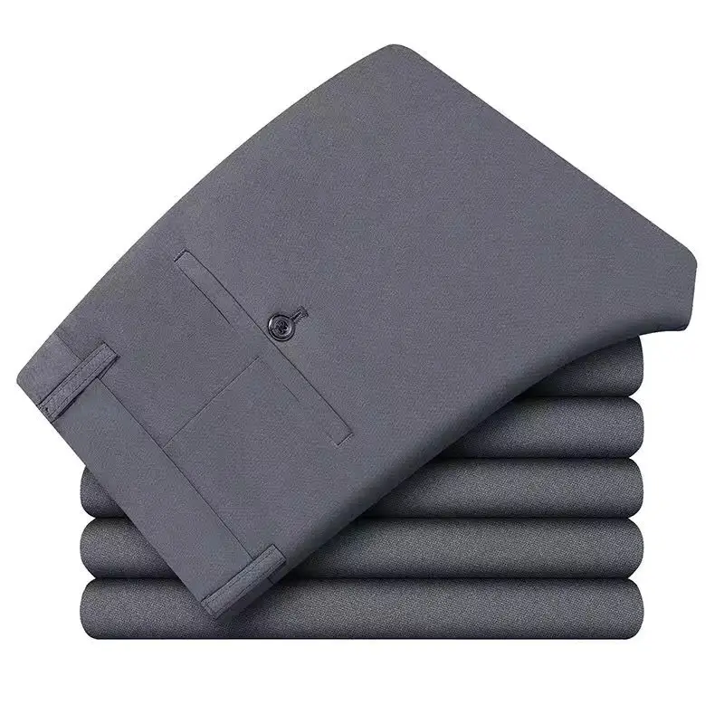 Men's Black Fleece Lined Stretch Trouser Set - Image 7