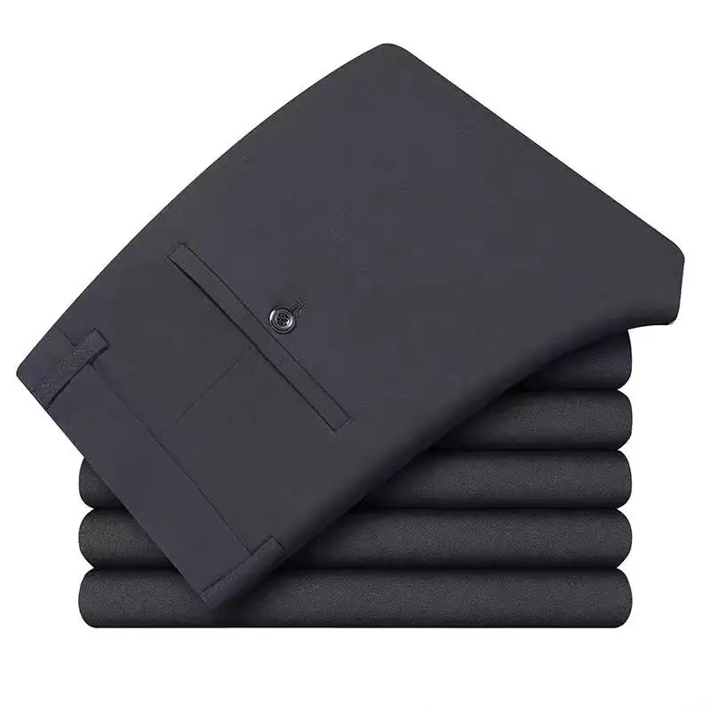 Men's Black Fleece Lined Stretch Trouser Set - Image 5
