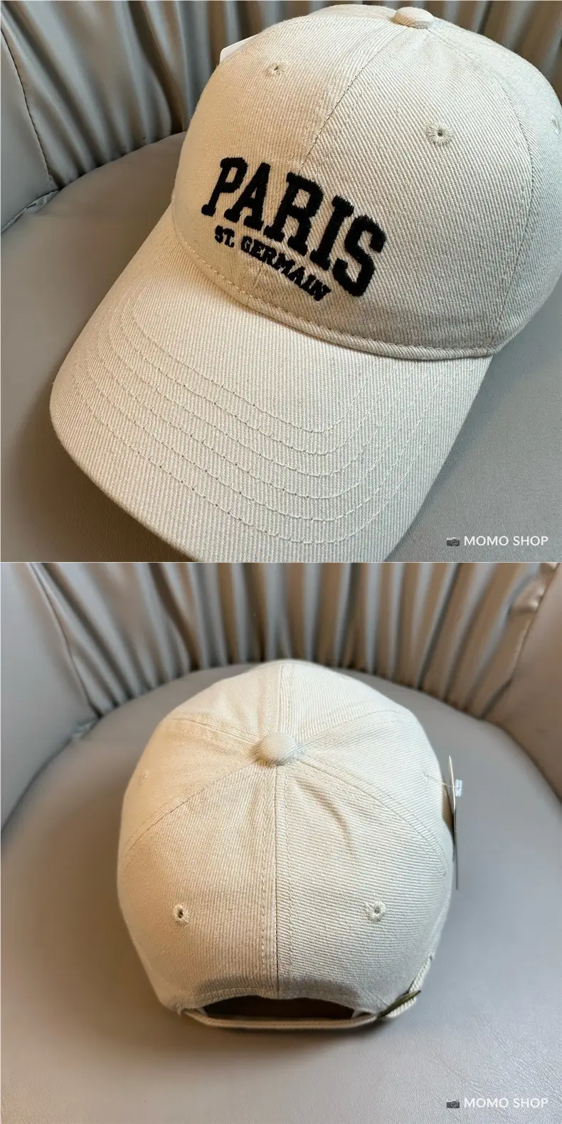 Paris Embroidered Cap for Men Women White — feature 11