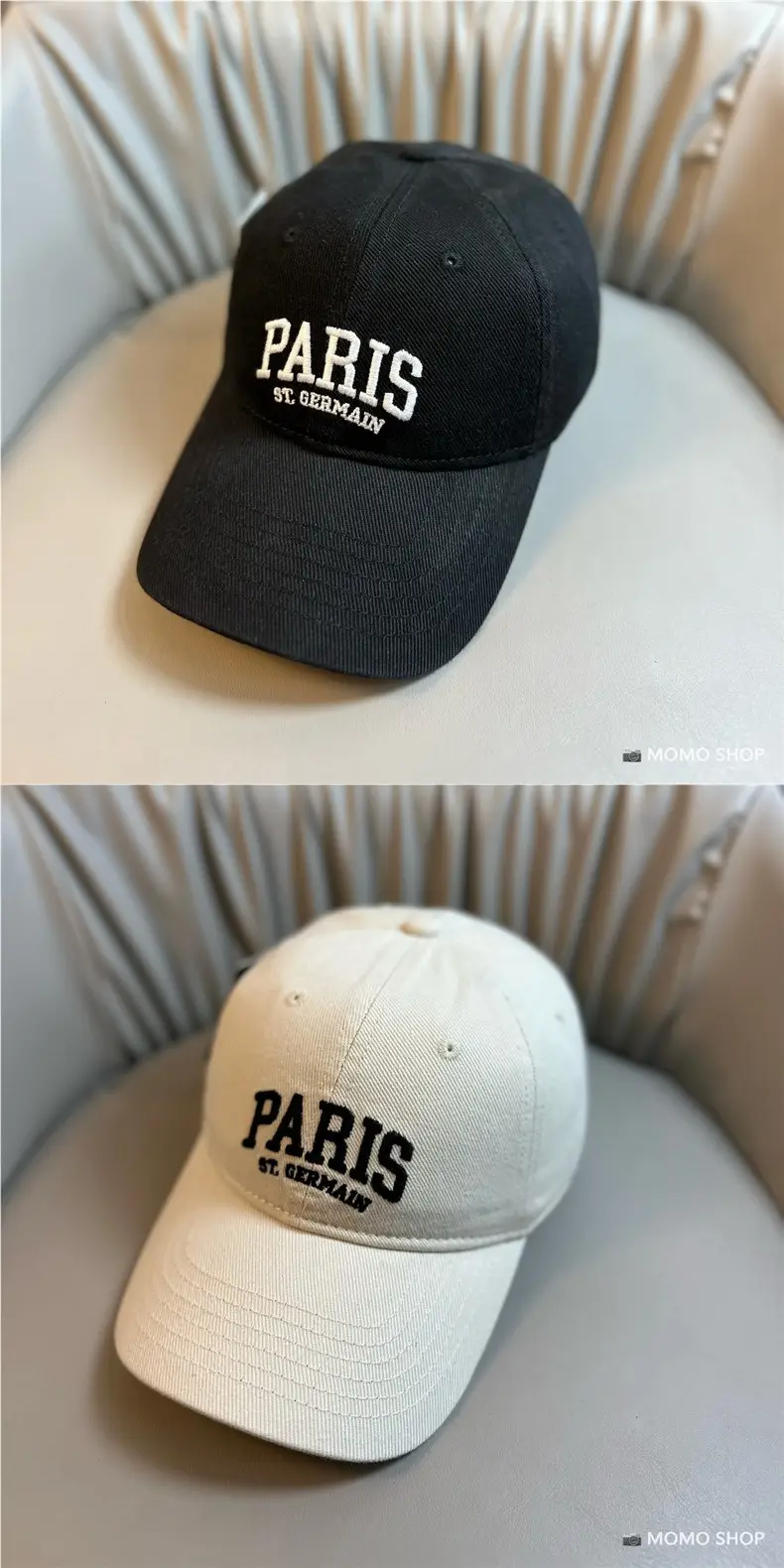 Paris Embroidered Cap for Men Women White — feature 5