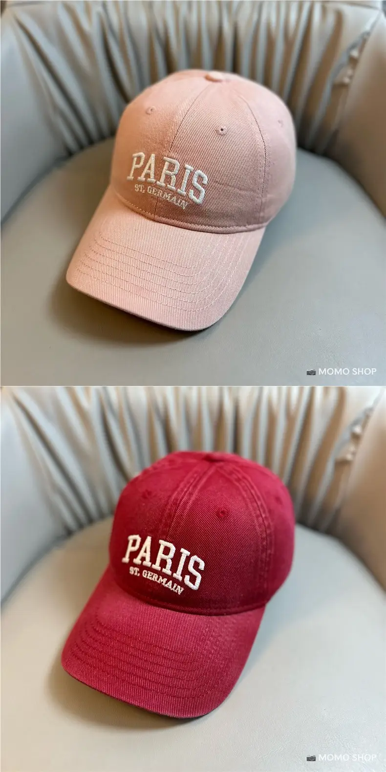 Paris Embroidered Cap for Men Women White — feature 6