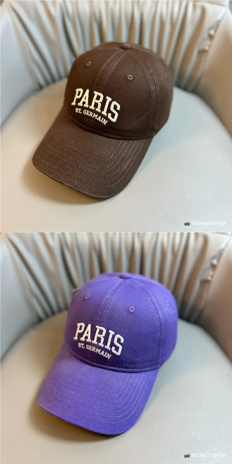 Paris Embroidered Cap for Men Women White — feature 7