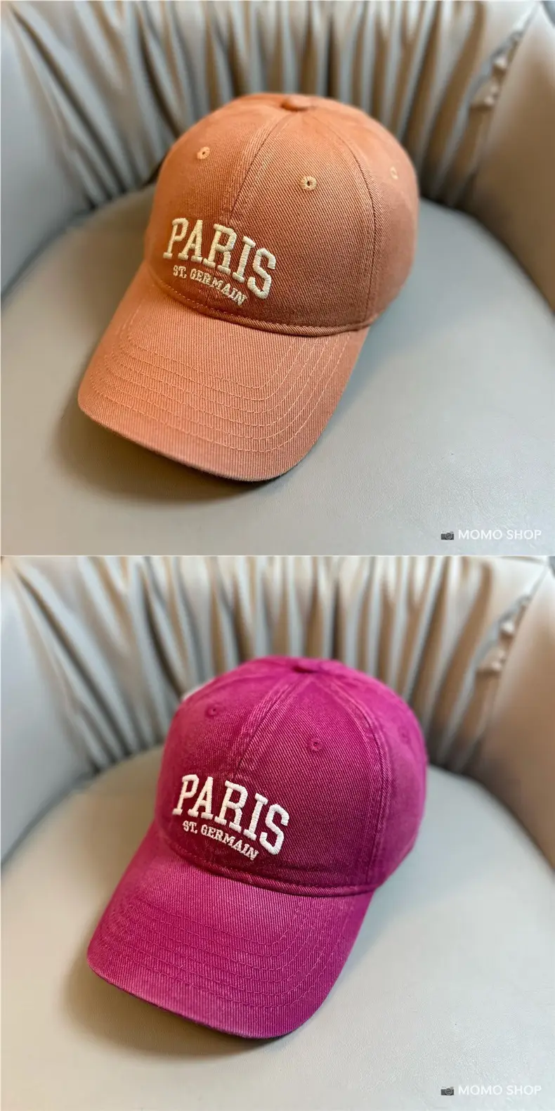 Paris Embroidered Cap for Men Women White — feature 8
