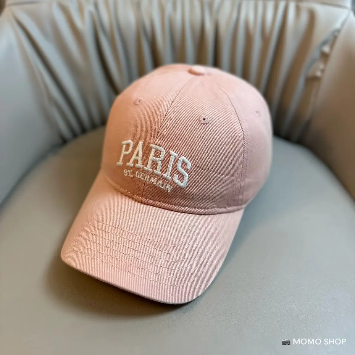 Paris Embroidered Cap for Men Women White - Image 4