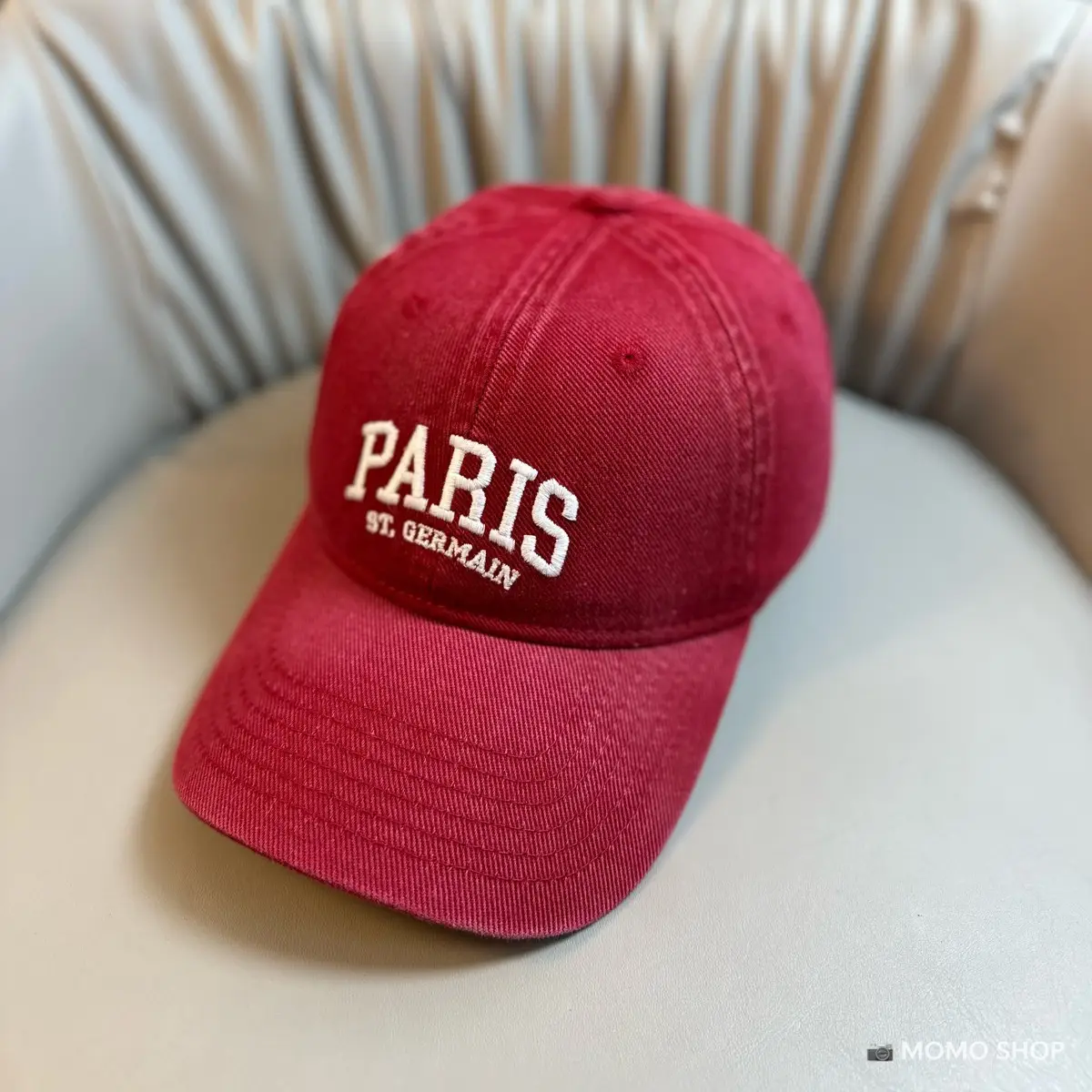 Paris Embroidered Cap for Men Women White - Image 5