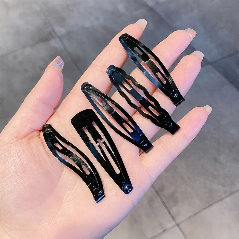 Black Hairpins for Women Side Bangs Clip Top Large - Image 7