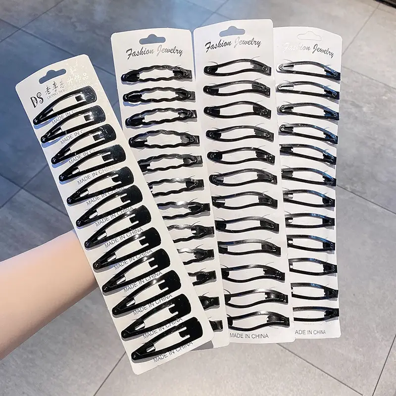 Black Hairpins for Women Side Bangs Clip Top Large - Image 8