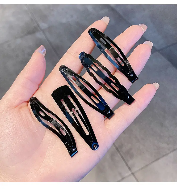 Black Hairpins for Women Side Bangs Clip Top Large — feature 3