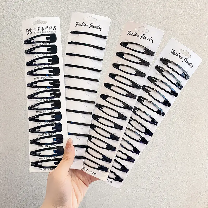 Black Hairpins for Women Side Bangs Clip Top Large — feature 7
