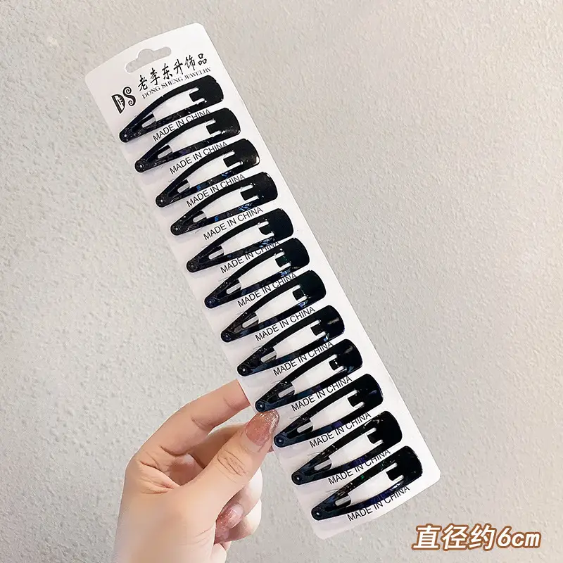 Black Hairpins for Women Side Bangs Clip Top Large - Image 2