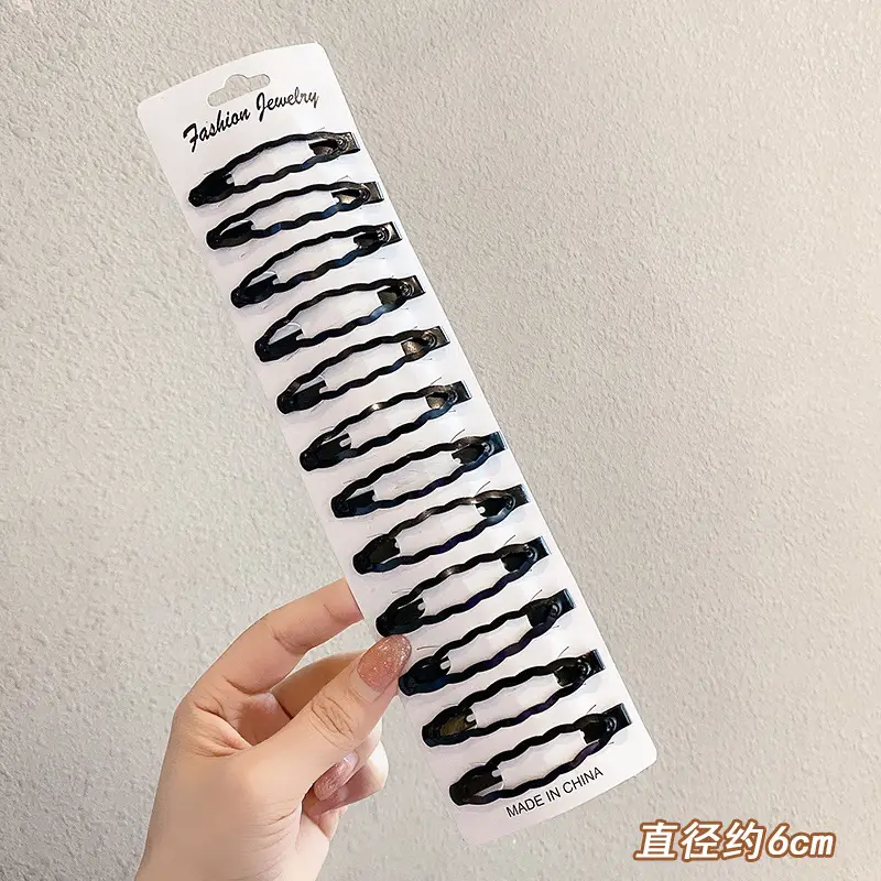 Black Hairpins for Women Side Bangs Clip Top Large - Image 5