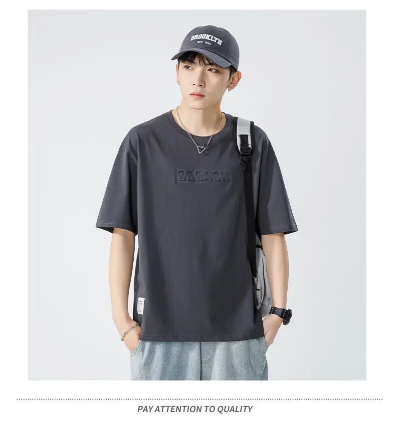 Xuan Haipeng Men's Grey Heavyweight T-Shirt Short Sleeve — feature 23