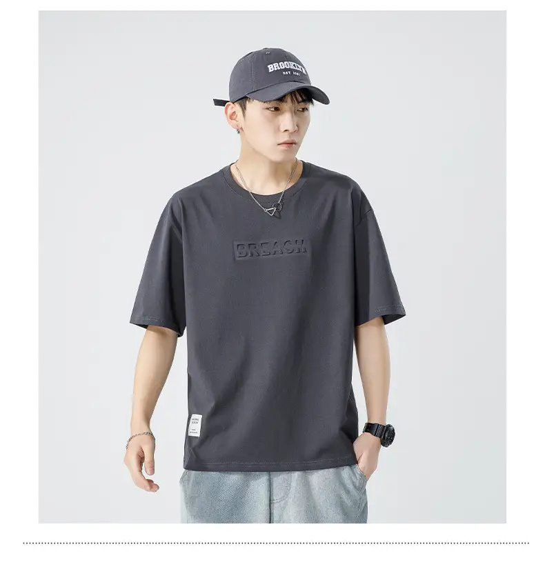 Xuan Haipeng Men's Grey Heavyweight T-Shirt Short Sleeve — feature 25