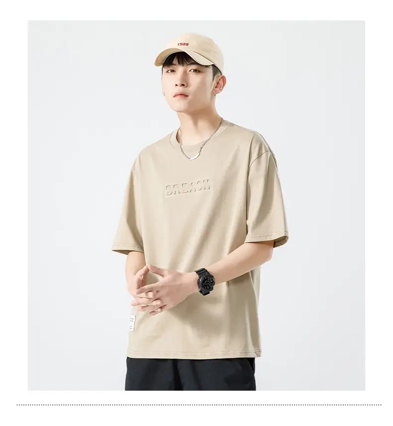 Xuan Haipeng Men's Grey Heavyweight T-Shirt Short Sleeve — feature 29