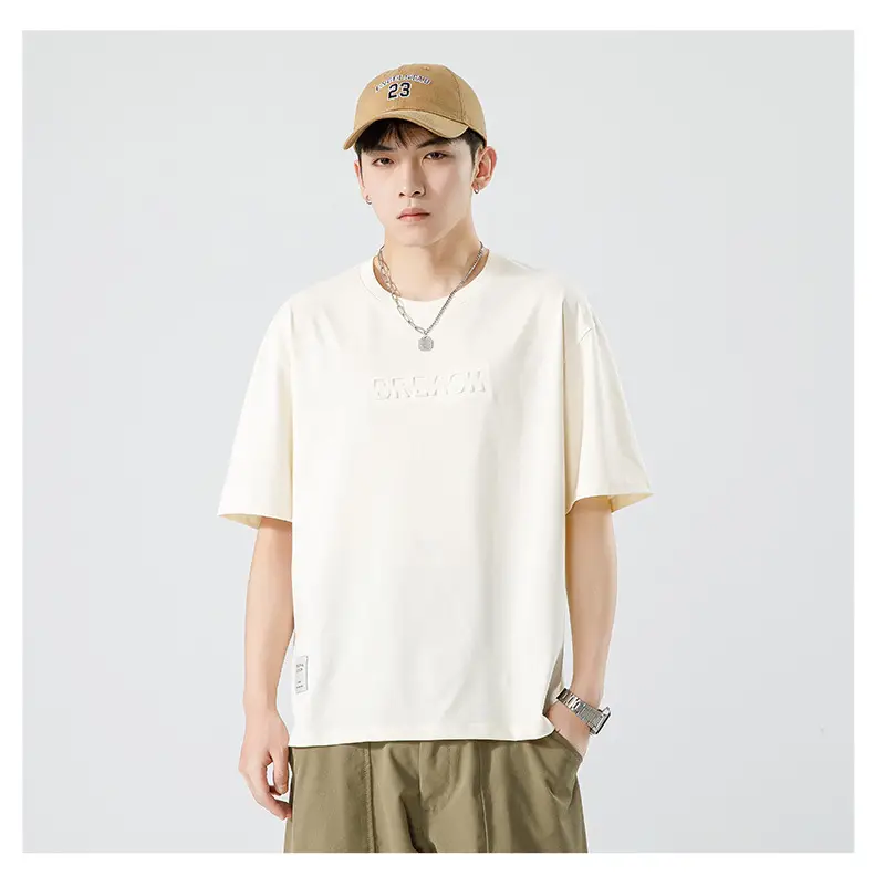 Xuan Haipeng Men's Grey Heavyweight T-Shirt Short Sleeve — feature 30