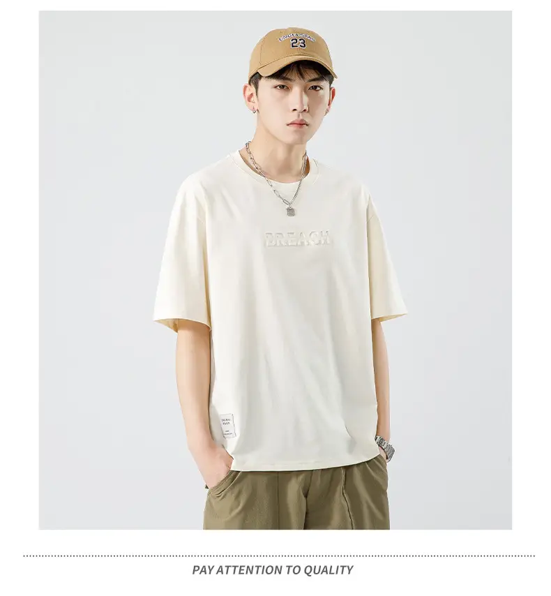 Xuan Haipeng Men's Grey Heavyweight T-Shirt Short Sleeve — feature 31