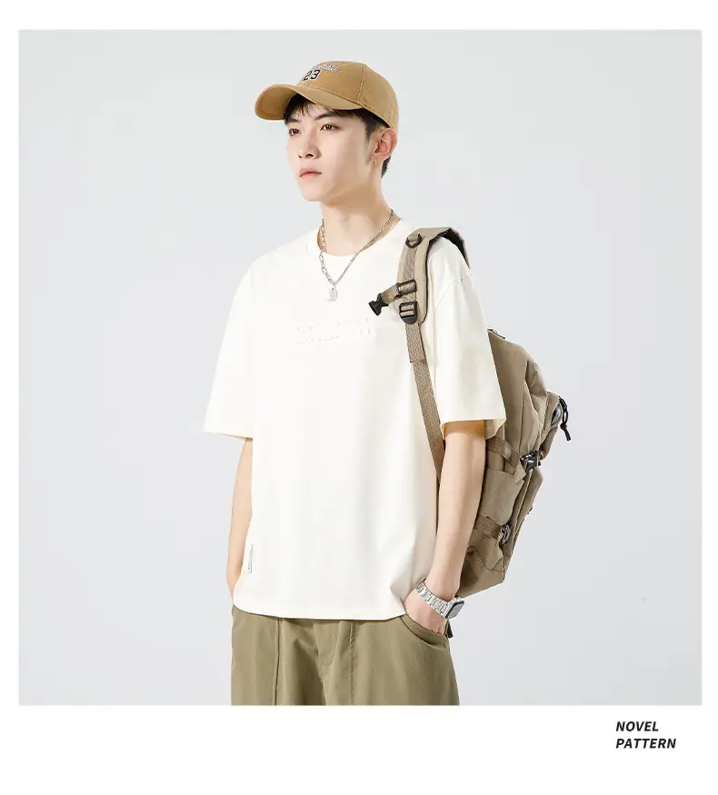 Xuan Haipeng Men's Grey Heavyweight T-Shirt Short Sleeve — feature 32